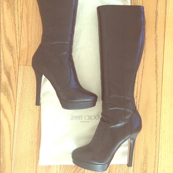 Jimmy Choo Shoes Stunning Jimmy Choo Knee High Boots Poshmark Jimmy choo brock black grainy calf leather ankle boots is available in the official jimmy choo online sale store. stunning jimmy choo knee high boots